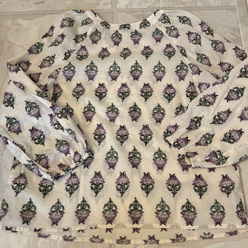 J. Crew floral popover blouse - Picture 8 of 8
